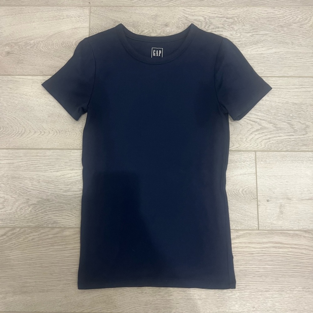 casual gap navy blue y2k grunge fairycore short sleeve top ❤︎︎